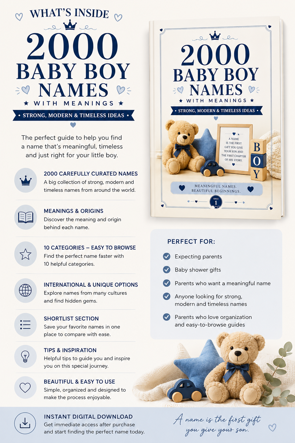 2000 Baby Boy Names With Meanings — Elegant, Unique & Timeless Ideas